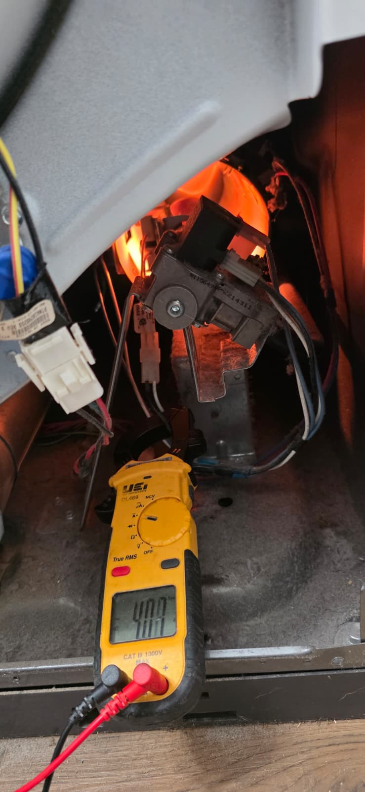Electrical measurement during appliance heating-system diagnostics